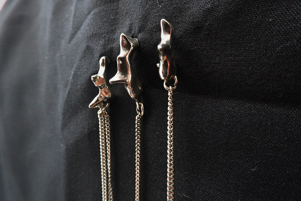 Set of 3 spiky errings
