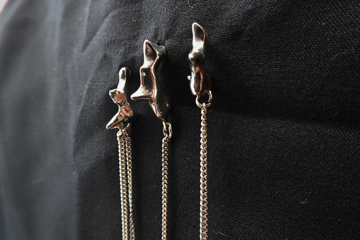 Set of 3 spiky errings