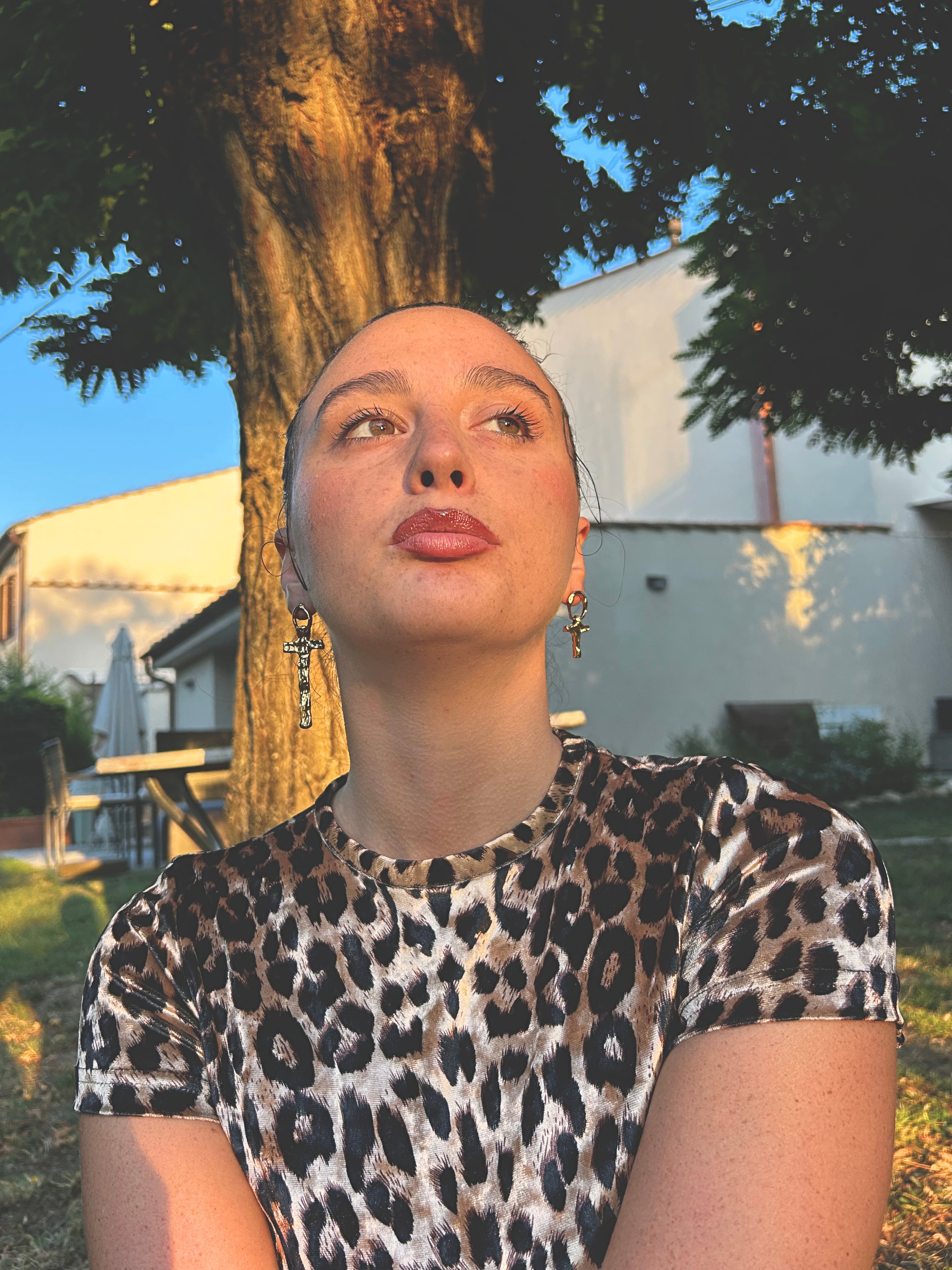 Big Cross Earrings