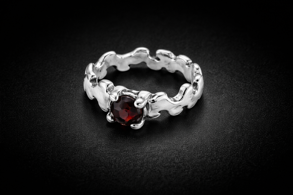 Agata Ring (ruby stone)