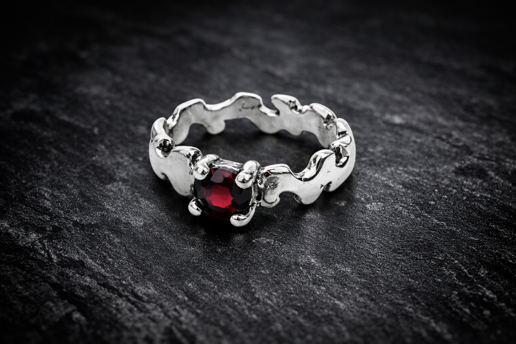 Agata Ring (ruby stone)